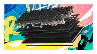 HATOR Gravity X TKL klávesnica Hranie USB QWERTY US English Čierna PC