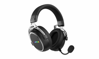 HATOR Hypergang 3 Wireless Slúchadlá s mikrofónom Bezdrôtový Pres hlavu Hranie USB Type-C / USB Type-A Bluetooth Čierna PC