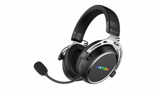 HATOR Hypergang 3 Wireless Slúchadlá s mikrofónom Bezdrôtový Pres hlavu Hranie USB Type-C / USB Type-A Bluetooth Čierna PC
