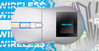 HATOR Pulsar 3 Wireless myš Hranie Všestranný RF Wireless + Bluetooth + USB Type-C Optický 12000 DPI PC