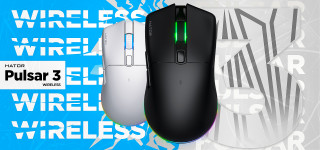 HATOR Pulsar 3 Wireless myš Hranie Všestranný RF Wireless + Bluetooth + USB Type-C Optický 12000 DPI PC