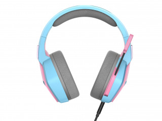 Oniverse Nebula Slúchadlá s mikrofónom Kábel Pres hlavu Hranie USB Typ-A Azúrová, Ružová PC