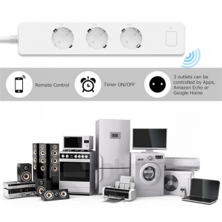 Woox Smart Home Smart Distributor - R4056 (3*110-240V AC, 2x USB, overcurrent sensor, overvoltage protection) Home