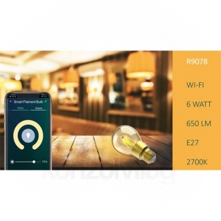 Woox Smart Home Smart bulb - R9078 (E27, 6W, 650 Lumen, 2700K, Wi-Fi, ) Home