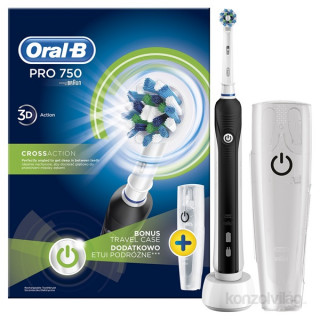 Oral-B PRO 750 Cross Action electric toothbrush + travel case  Home