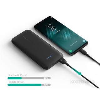 Ravpower RP-PB077 10000 mAh ULTRA slim, Black powerbank, fast with charger  Mobile