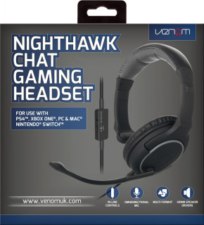 VENOM VS2865 Nighthawk Chat Gaming Headset Multiplatforma