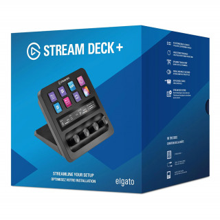 CORSAIR ELGATO STREAM DECK+, 8 prispôsobiteľných LCD kláves, Audio Mixer, LCD dotykový panel, čierna PC