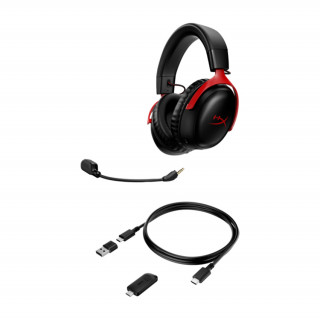  HyperX Cloud III - Wireless Gaming headset (Čierne-Červené) (77Z46AA) PC