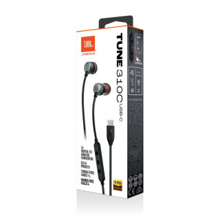 JBL Tune 310 USB-C káblové slúchadlá – čierne Mobile