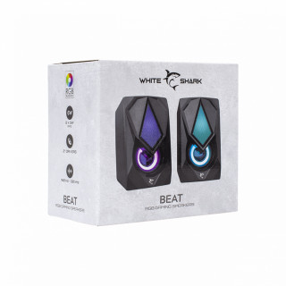 WHITE SHARK BEAT RGB reproduktor, 2.0, 6W, RGB LED PC