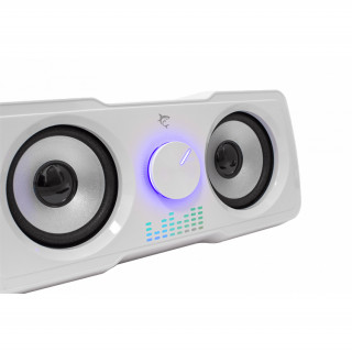 WHITE SHARK MOOD Reproduktor, 2.2, 16W, LED, biely PC