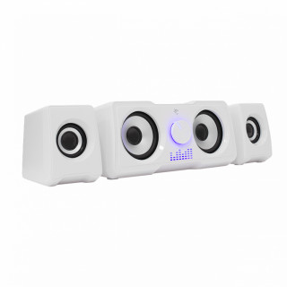 WHITE SHARK MOOD Reproduktor, 2.2, 16W, LED, biely PC