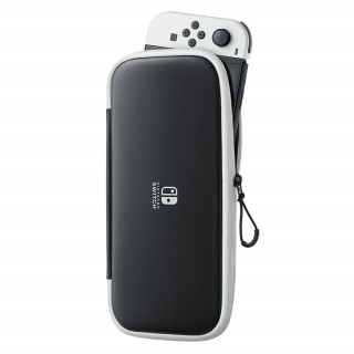 Ochranné puzdro a ochrana obrazovky pre Nintendo Switch – čierna/biela (NSP129) Switch