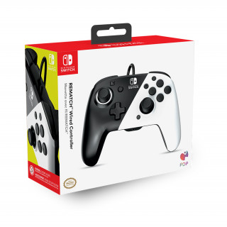 PDP Face-off Deluxe Switch ovládač + Audio Black and White - Switch Switch