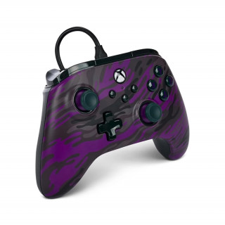 PowerA Advantage Káblový ovládač – fialový terénny vzor Xbox Series